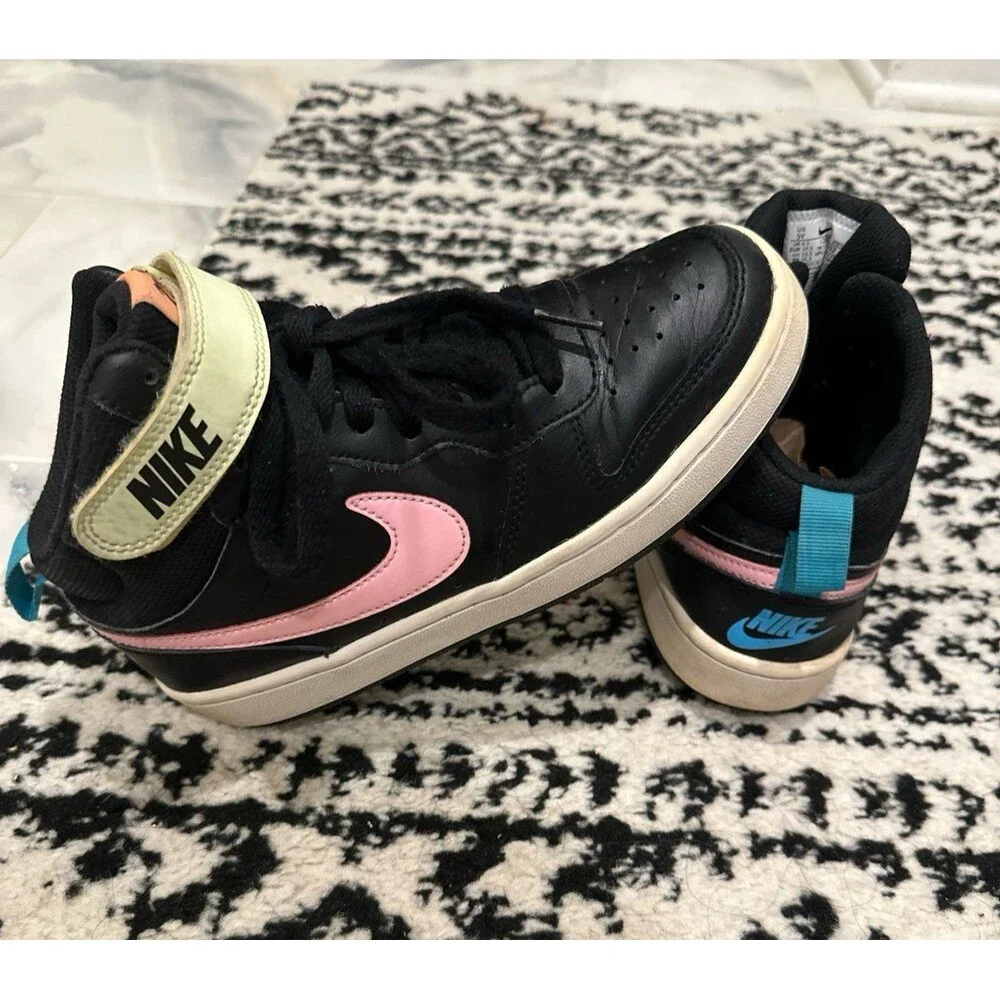 Nike Court Borough Mid 2 'Black Pink Blue Fury' 5Y